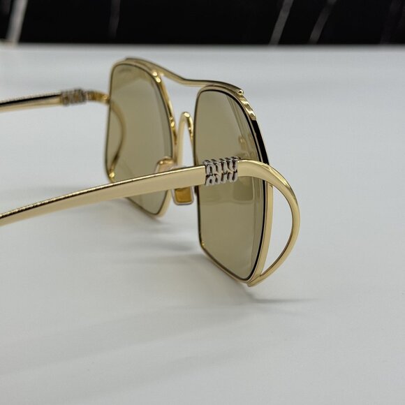NEW MIU MIU MUA55S 5AK10R SUNGLASSES GOLD WOMEN MU A55S, SMU A55 main image 12